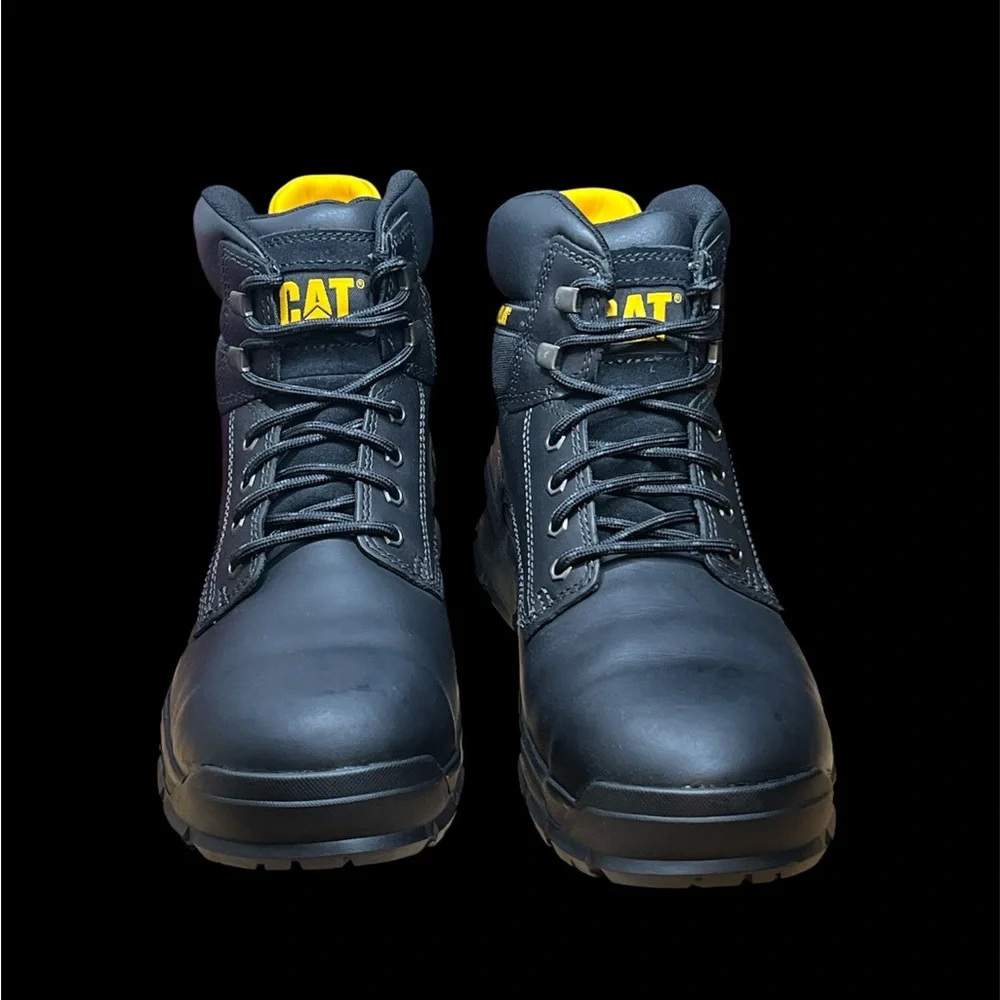 Size‎ 13 - Caterpillar Mobilize Mens Black Leather Alloy Toe Work Boots